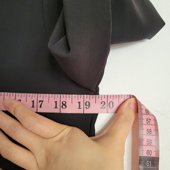 NEW A'Nue Ligne Black Long Sleeve Semi Sheer Tunic Blouse Top Size Small - Picture 6 of 11